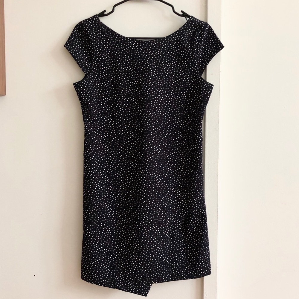 Zara Navy Polka Dots dress- Size S
